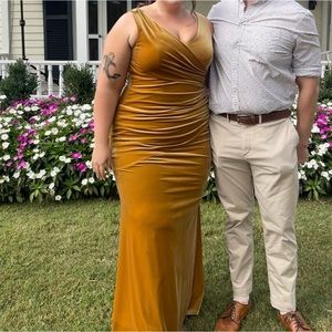 Revelry Bridesmaids Dress/Formal Gown in Mustard Yellow size XL/XXL